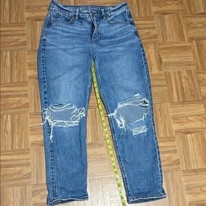 American Eagle Outfitters Blue Distressed MOM JEAN